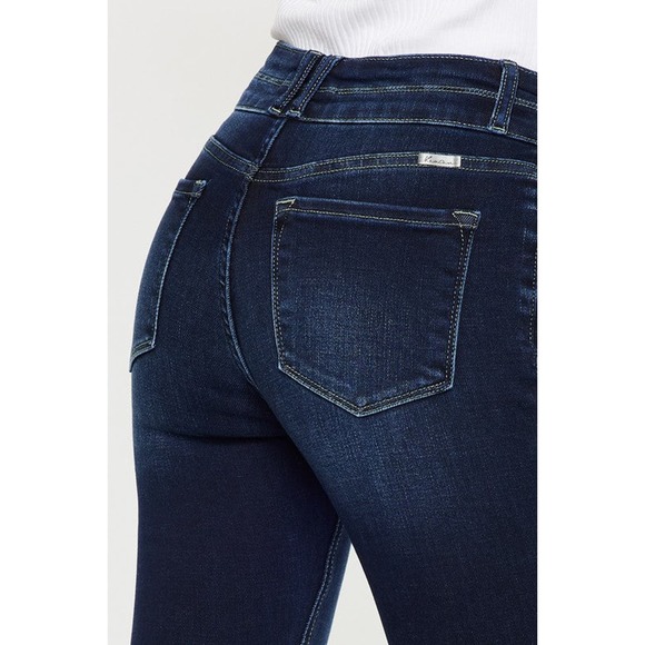 KANCAN High Rise Wide Waistband Skinny Bootcut Jeans - Picture 7 of 10